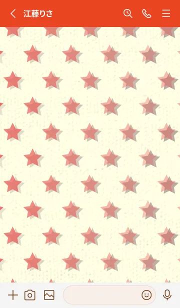 [LINE着せ替え] 星のドッドきせかえ ポピーレッドの画像2