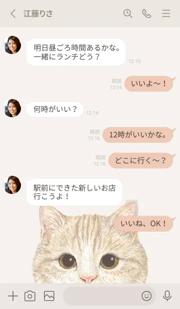 [LINE着せ替え] ICON CAT - マンチカン - BEIGE/03の画像3