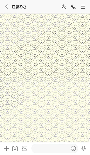 [LINE着せ替え] 和音 青海波&フェルマータ Pale ochidの画像2