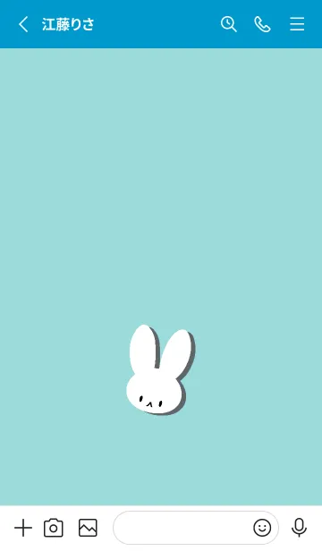[LINE着せ替え] ホワイト ラビット 174の画像2