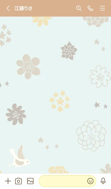 [LINE着せ替え] 小鳥と花10の画像2