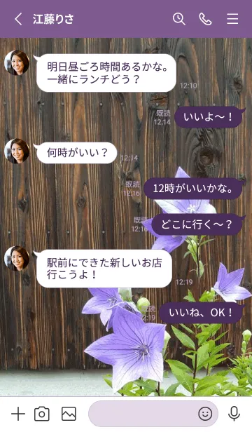 [LINE着せ替え] 桔梗 bellflowerの画像3