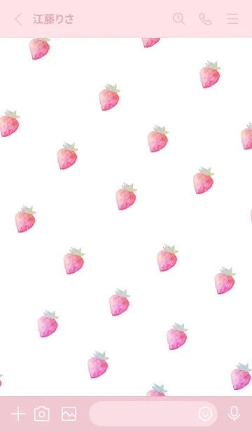 [LINE着せ替え] 大好きかわいいいちご♪12の画像2