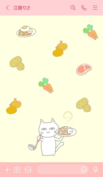 [LINE着せ替え] まいにち、ねこさま20 カレー日和の画像2