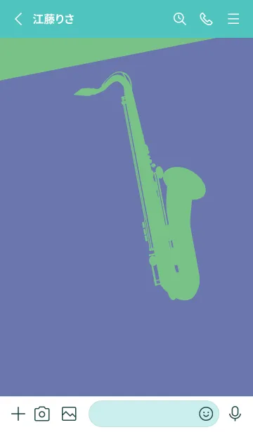[LINE着せ替え] Saxophone CLR サルビアブルーの画像2