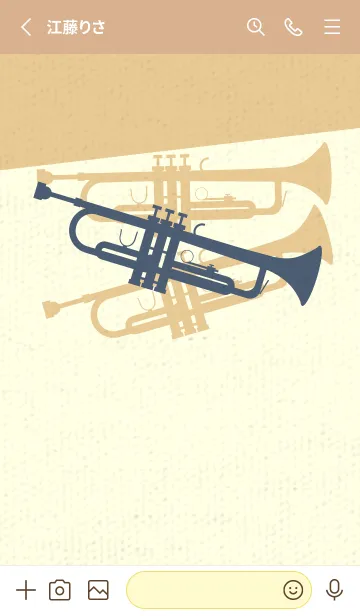 [LINE着せ替え] Trumpet CLR スマルトの画像2