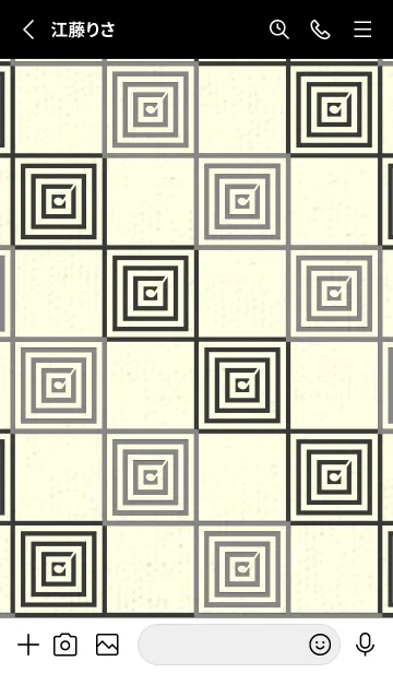 [LINE着せ替え] 和音 市松模様 音符  バトルシップグレイの画像2