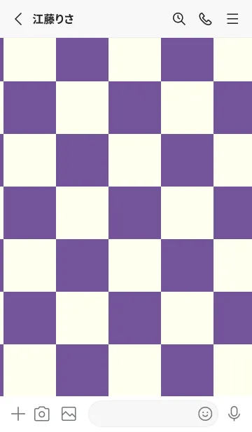 [LINE着せ替え] 江戸紫■アイボリー.TKCの画像2