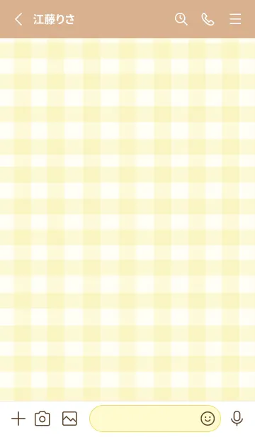 [LINE着せ替え] 大人のシンプルハート (check yellow)の画像2