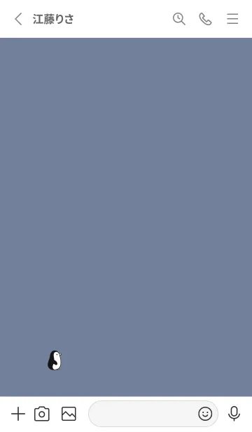 [LINE着せ替え] ぺんぎん。グレーブルーの画像2