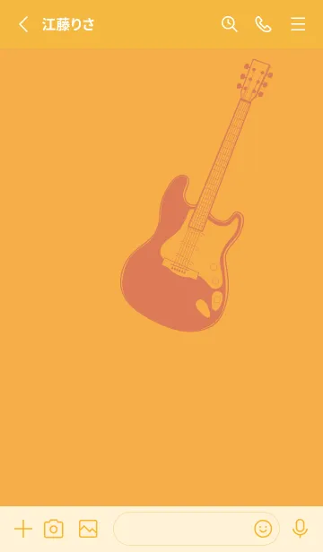 [LINE着せ替え] ELECTRIC GUITAR CLR 柑子色の画像2