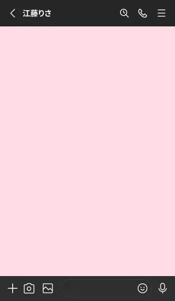 [LINE着せ替え] ピンクと黒。シンプルアイコンの画像2