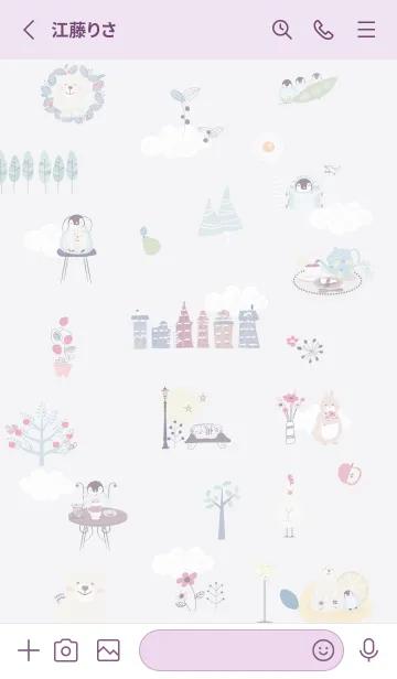 [LINE着せ替え] お洒落な北欧風♡violet04_1の画像2