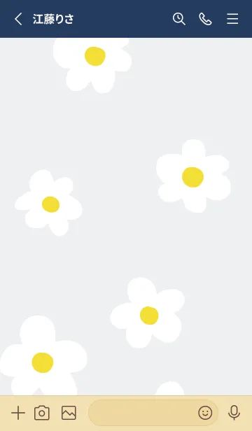 [LINE着せ替え] 白い花 おしゃれ8の画像2