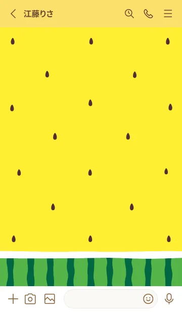 [LINE着せ替え] 大人かわいいスイカVo.2♡きいろスイカの画像2