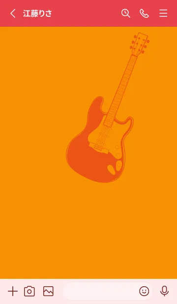 [LINE着せ替え] ELECTRIC GUITAR CLR ゴールデンオレンジの画像2