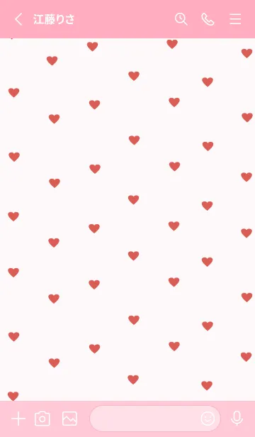 [LINE着せ替え] pattern_heart (pinkred)の画像2