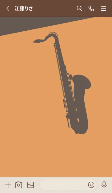 [LINE着せ替え] Saxophone CLR 小麦色の画像2