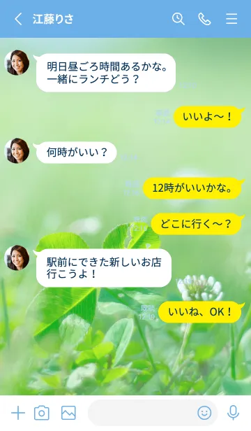 [LINE着せ替え] 四つ葉のクローバー Vintage Lens #30-4の画像3