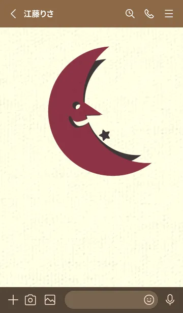 [LINE着せ替え] 月型の着せかえ クリムソンの画像2