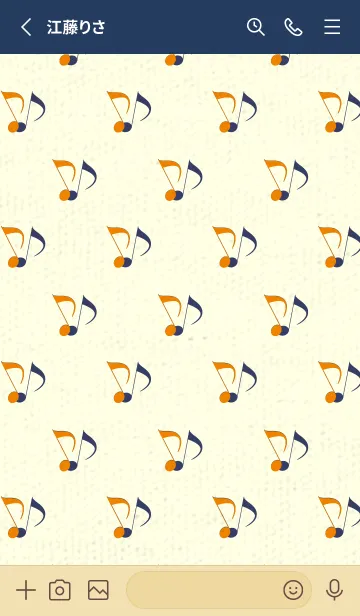 [LINE着せ替え] Clef dot 蜜柑色の画像2