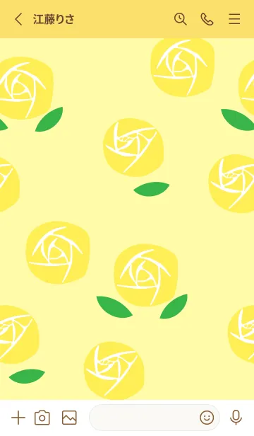 [LINE着せ替え] 黄色いバラ 黄色の画像2