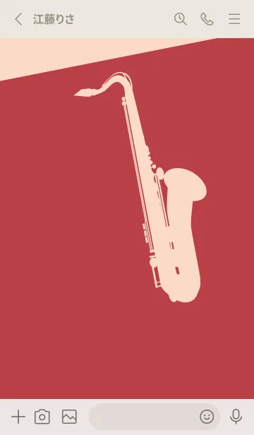 [LINE着せ替え] Saxophone CLR 臙脂の画像2