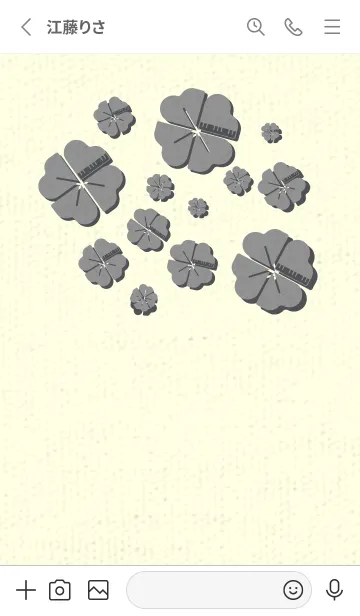 [LINE着せ替え] Piano clover 鼠色の画像2