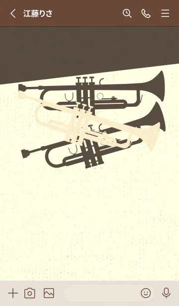 [LINE着せ替え] Trumpet CLR 鳥の子色の画像2