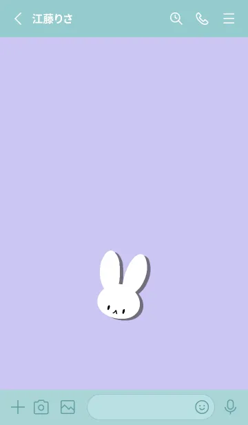 [LINE着せ替え] ホワイト ラビット 180の画像2