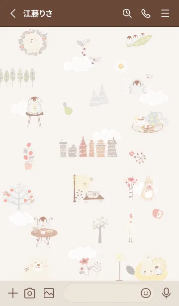 [LINE着せ替え] お洒落な北欧風♡pinkbrown08_1の画像2