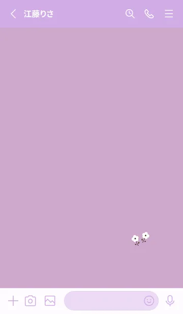 [LINE着せ替え] 大人パープル。お花。の画像2