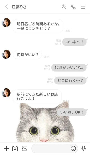 [LINE着せ替え] ICON CAT - マンチカン - GRAY/04の画像3