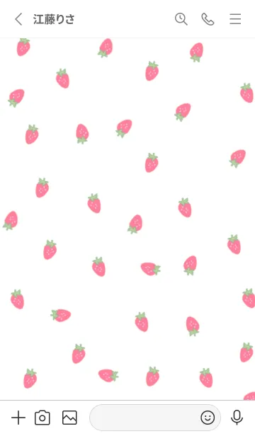 [LINE着せ替え] 韓国語_いちごの画像2