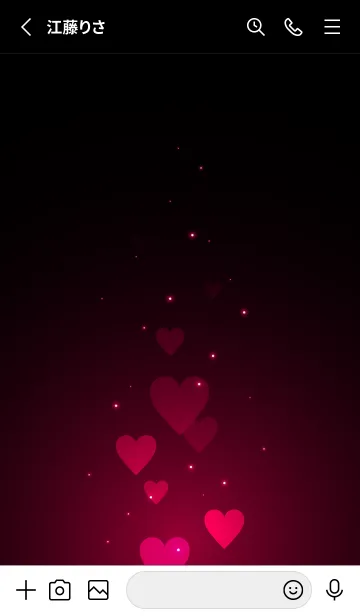 [LINE着せ替え] - Beautiful Spree Red Heart -の画像2