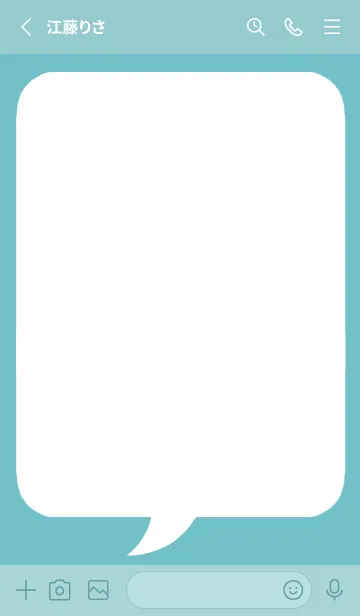 [LINE着せ替え] コミック風吹き出し/ミントグリーンの画像2