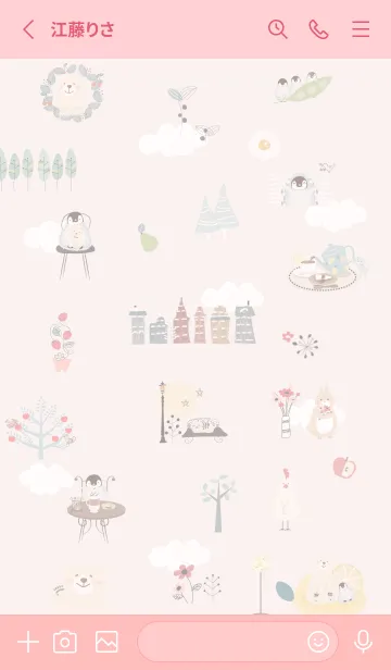 [LINE着せ替え] お洒落な北欧風♡babypink09_1の画像2