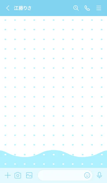 [LINE着せ替え] 幸せの波ノート/ライトブルーの画像2