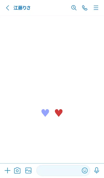 [LINE着せ替え] two color mini heart 290の画像2