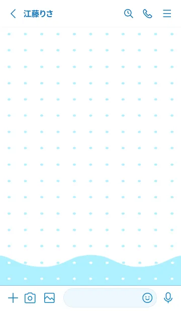 [LINE着せ替え] 幸せの波ノート/ブルー/ホワイトの画像2