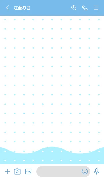 [LINE着せ替え] 幸せの波ノート/ブルーの画像2