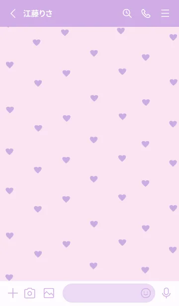 [LINE着せ替え] pattern_heart (pinkpurple)の画像2