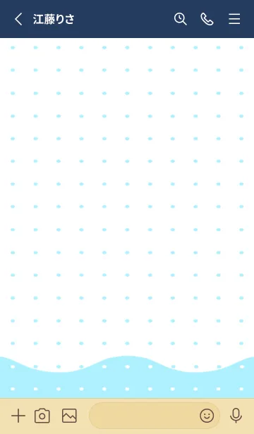 [LINE着せ替え] 幸せの波ノート/ネイビーブルーの画像2