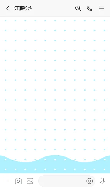 [LINE着せ替え] 幸せの波ノート/ブルーグレイの画像2