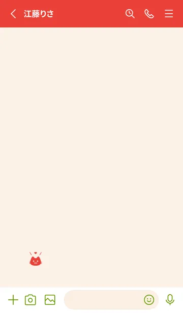 [LINE着せ替え] 小さな猫(レッド22)の画像2