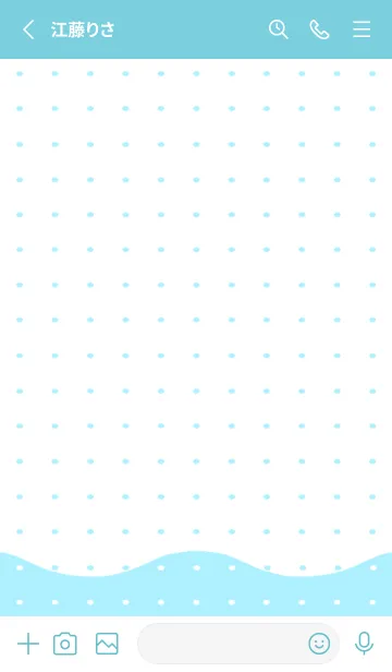 [LINE着せ替え] 幸せの波ノート/ターコイズブルーの画像2