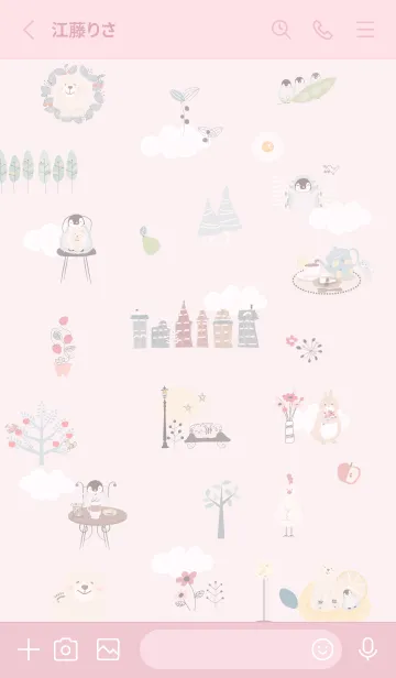 [LINE着せ替え] お洒落な北欧風♡pink10_1の画像2