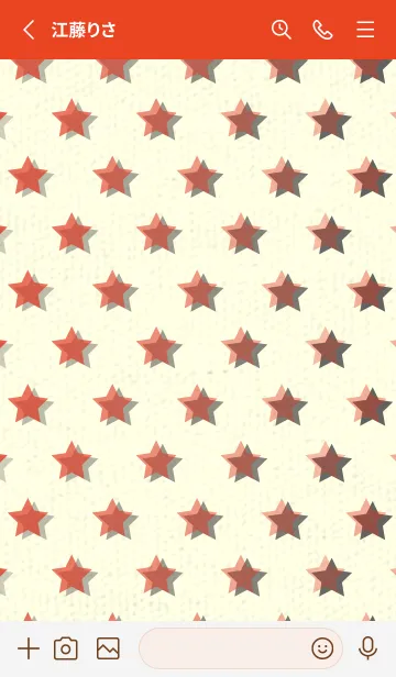 [LINE着せ替え] 星のドッドきせかえ スカーレッドの画像2