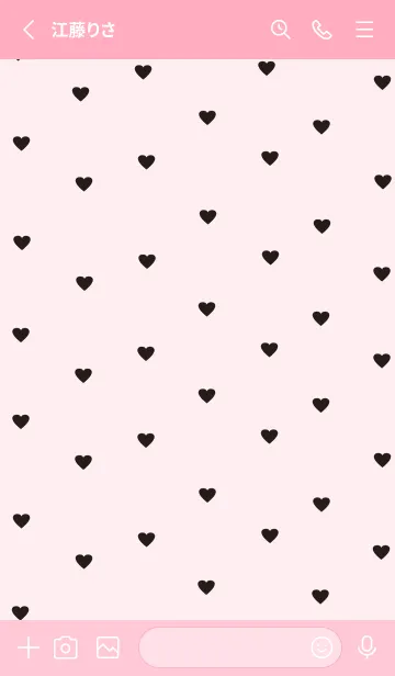 [LINE着せ替え] pattern_heart (pinkblack)の画像2