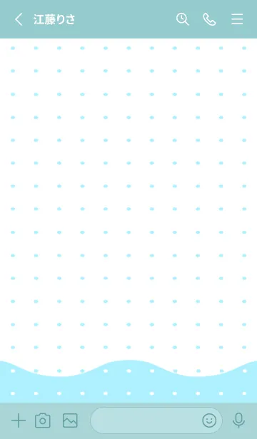 [LINE着せ替え] 幸せの波ノート/ミントグリーンの画像2